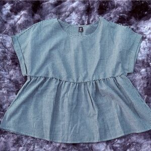 SHEIN Blue Striped Blouse